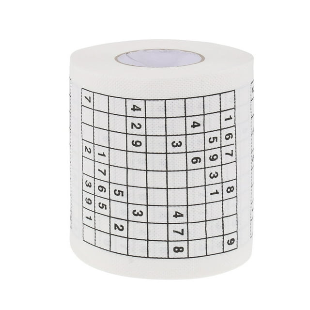 ifundom Creative Sudoku Printed Tissue Paper Toilet Roll Paper Bath Funny Paper Tissue