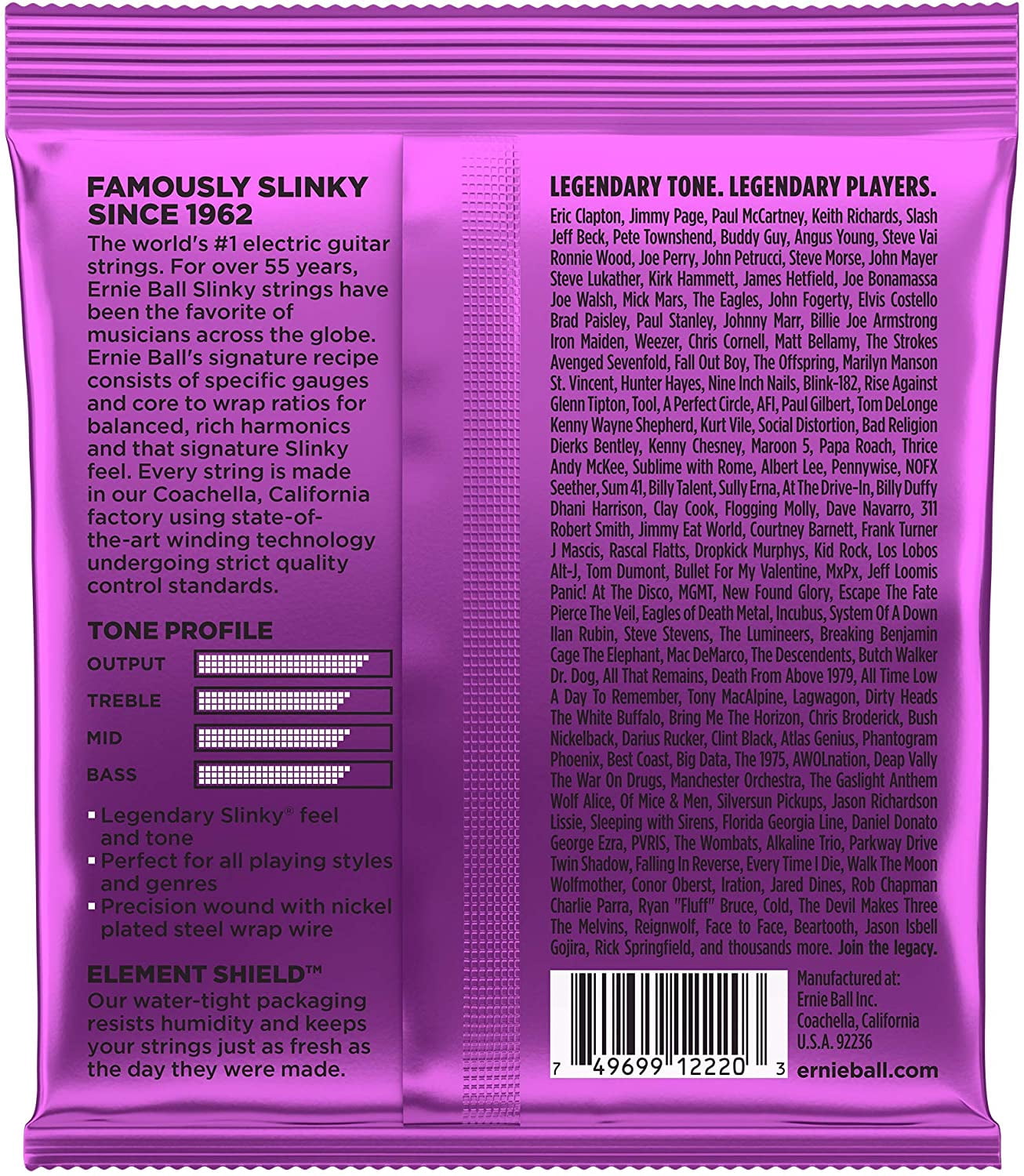 Ernie Ball 2220 Power Slinky Nickel Electric Guitar Strings (12-pack)