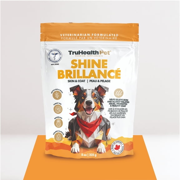 TruHealth Pet Shine Skin + Coat Supplement Soft-Chews for Dogs, 90 Count Bag, 8 oz.