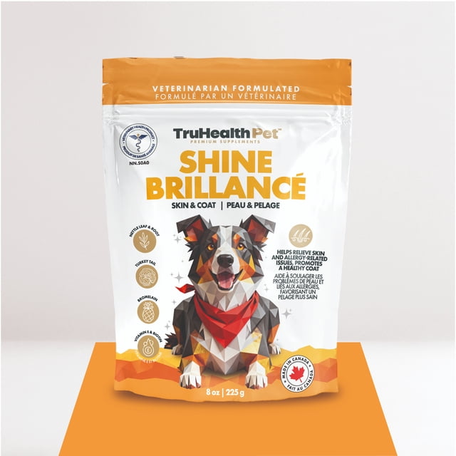 TruHealth Pet Shine Skin + Coat Supplement Soft-Chews for Dogs, 90 Count Bag, 8 oz.