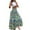 Green, variant on maxi skirts for women Casual Loose Boho Elastic Waist A-Line Beach Swing Vacation Floral Printing Long Skirt