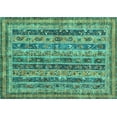 thumbnail image 1 of Ahgly Company Indoor Rectangle Abstract Turquoise Blue Modern Area Rugs, 2' x 4', 1 of 4