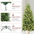 thumbnail image 5 of Makeatree 4 ft Pre-Lit Pencil Christmas Tree, Artificial Slim Xmas Tree with 424 PE & PVC Mixed Branches, 150 LED Lights, 5 of 9