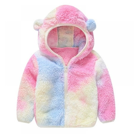 

Toddler Baby Boys Girls Winter Fleece Jacket Infant Warm Hooded Tops Outwear Overcoat Warm Fall Winte