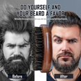 thumbnail image 4 of Cepillo para barba BFWood, cerdas de jabalí, madera negra, nogal, estilo militar, 4 of 7
