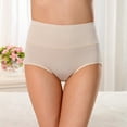 thumbnail image 2 of PMVFHDE High Waist Abdominal Menstrual Briefs Bamboo Fiber Side Leak Proof Womens Underwear Beige,L, 2 of 6
