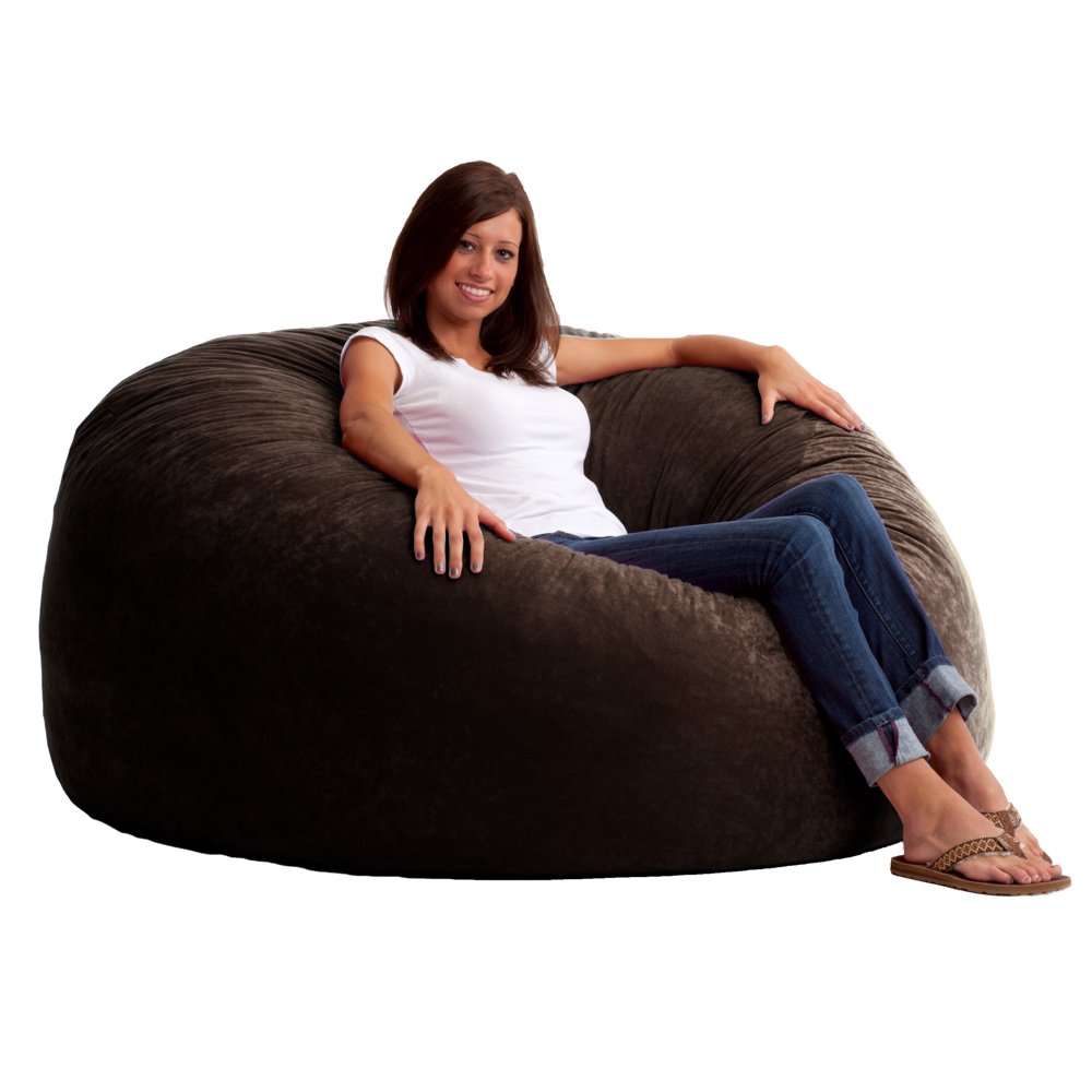 FUF 5 ft. King Comfort Suede Bean Bag Sofa