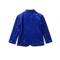 thumbnail image 4 of Manyakai Boy's Shiny Sequins Tuxedo Suit Jacket Party Prom Wedding Blazer Jackets Slim Fit Formal Blue 16, 4 of 7