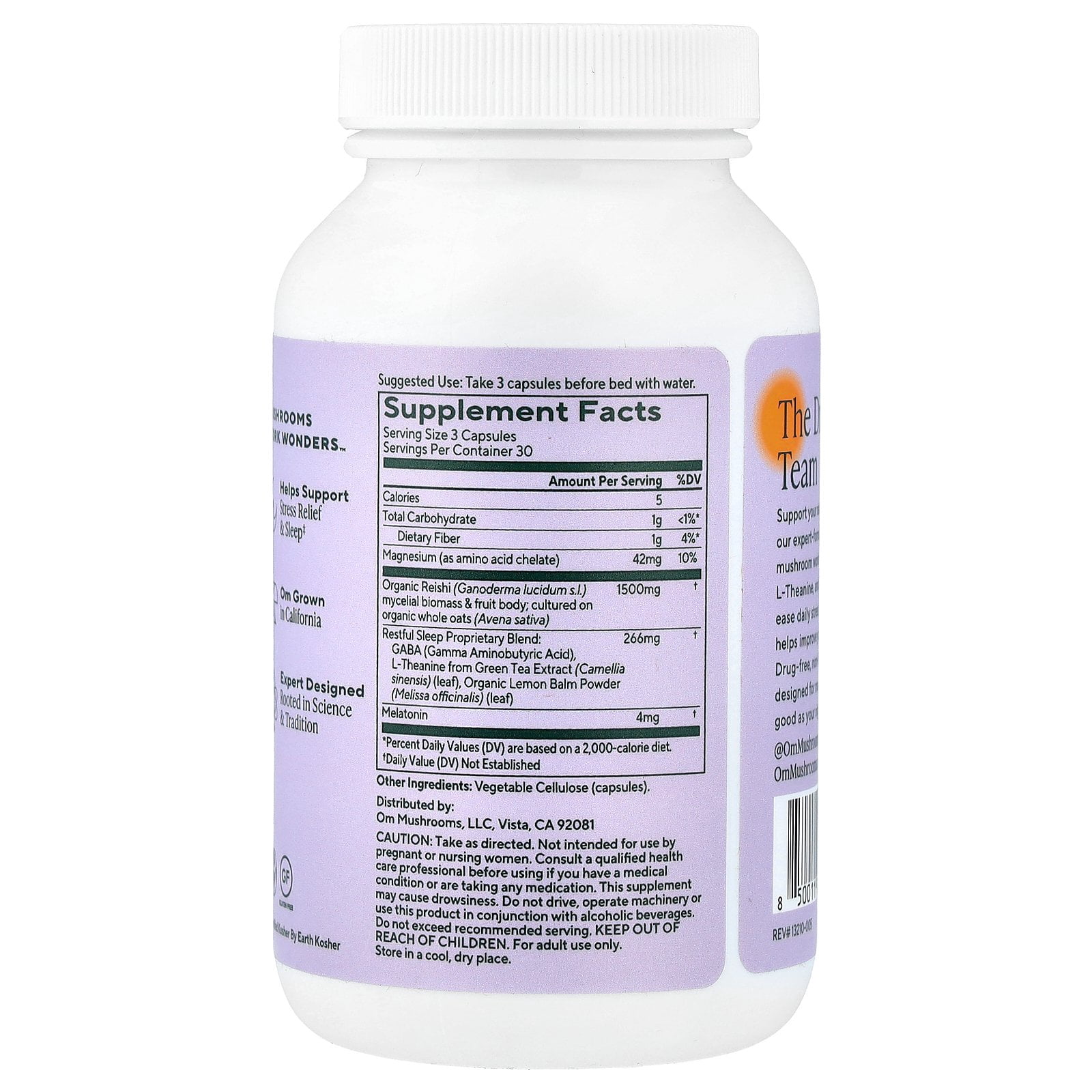 Om Mushrooms Sleep Mushroom Capsules, 90 Vegetable Capsules