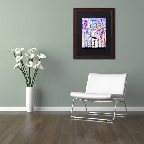 Trademark Fine Art 'Deluge' Canvas Art by Marc Allante, Black Matte, Wood Frame