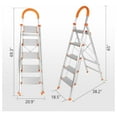 thumbnail image 2 of Folding Multi-Purpose Aluminum 5-Step Stool, Non Slip Rubber handrail, Portable Household Ladder, 2 of 5
