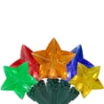 thumbnail image 2 of Northlight 20-Count Multi-Colored Star Shaped LED Christmas Light Set- 4.5ft, Green Wire, 2 of 6