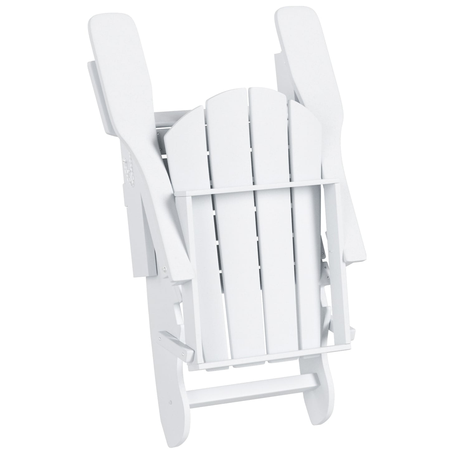Polytrends  Laguna Hdpe All Weather Outdoor Patio Foldable Adirondack Chairs Conversation Set (3-Piece Set) White