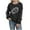 Black, variant on Ulanda Girl's Football Sweatshirts Sparkly Sequin Print Game Day Outfits Long Sleeve Football Graphic Pullover Tops Sportswear 2-14Y (Green, 3Y)