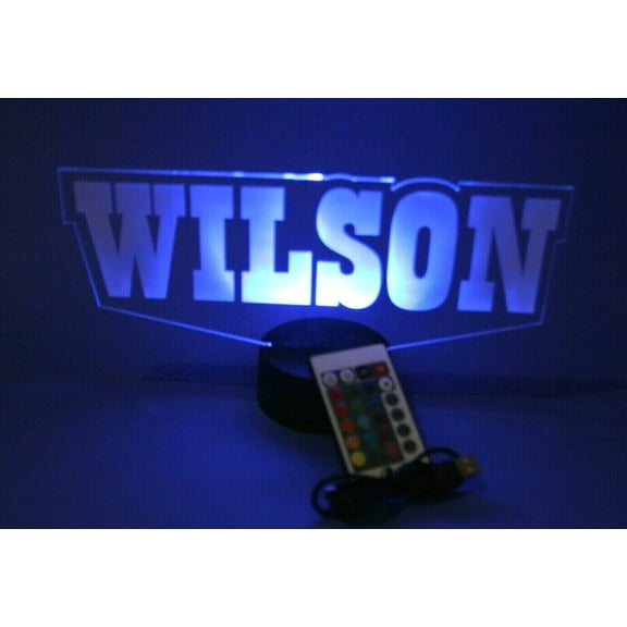 Name Night Light Up Lamp LED Personalized Any Name Custom Desk Table Lamp, Name Light Made Custom It's Wow, with Remote 16 Colors Changing, Free Engraving, Great Gift