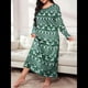 thumbnail image 4 of Camisón de Larga para Mujer, Estampado, Camiseta, Vestido de Dormir Alce - Verde 4XL, 4 of 6