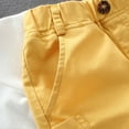 thumbnail image 4 of PINQI Child Sports Short Pants Kids Toddler Baby Boys Solid Spring Summer Cotton Shorts High Waisted Pull On Pants with Pocket for 1 to 7 Years, 4 of 7