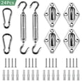thumbnail image 1 of 304 Marine Grade Shade Sail Hardware Kit 5 inch for Rectangle and Square Sun Shade Sails Installation, 24 Pcs, 1 of 1