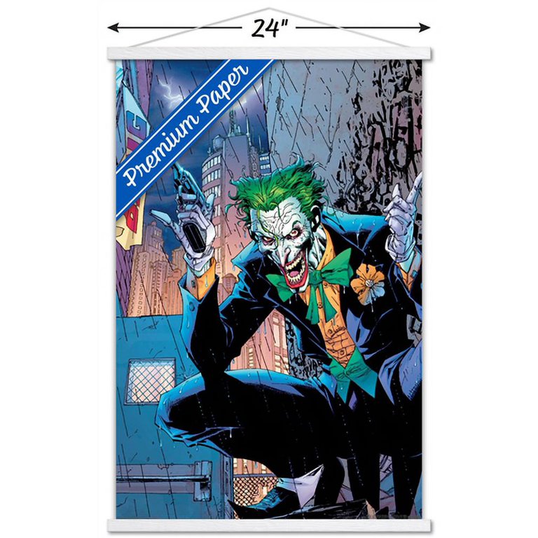 DC Comics - The Joker - Bang Wall Poster with Wooden Magnetic
