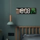 thumbnail image 5 of Reloj de pared digital grande con LED, temperatura, fecha, brillo, espejo de mesa para montar en la pared, despertador para decoración del hogar., 5 of 9