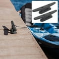 thumbnail image 2 of 2x 98MM Black Nylon 2 Hole Cleats - Marine Boat Deck Rope Tie Secure Dock Hold, 2 of 8