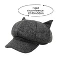 thumbnail image 3 of Jiibva Beret Women Cute Cat Ear Octagonal Hats Newsboy Cap Beret Vintage Painter Winter Hats Octagonal Caps, 3 of 7