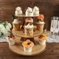 thumbnail image 6 of Efavormart 3 Tier 14" Metallic Natural Cardboard Cupcake Stand Cupcake Holder Dessert Stand, 6 of 11