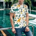 thumbnail image 6 of Picia Dinosaurs and Tropical Leaves Pattern Mens Polo Shirts Quick Dry Short Sleeve Golf T Shirt Performance Moisture Wicking Casual Workout Baseball T-shirt-X-Large, 6 of 7