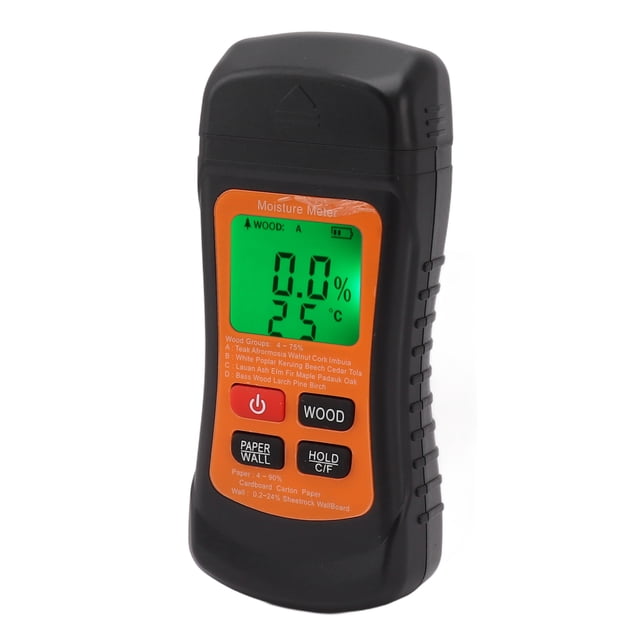 Medidor De Humedad De Madera Tipo Pin Digital, Detector De Humedad De Madera Función De Retroiluminación De Alta Precisión Para Carpinteros