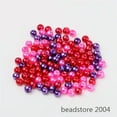 thumbnail image 2 of U8MO 1 Bag Mixed Color Pearlized Glass Beads Pearl Beads 4mm/6mm/8mm Beading Jewelry-Valentine-6mm,200pcs/bag, 2 of 4