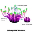 thumbnail image 4 of Soft Silicone Glowing Aquarium Simulation Coral 4cm Height Aquatic Artificial Coral Purple, 4 of 7