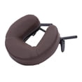 thumbnail image 1 of Mesa de masaje con soporte facial y almohada, cómoda y portátil, de aleación de aluminio café, 1 of 8