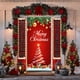 thumbnail image 5 of Linnome Christmas Door Decoration Kit - Santa Claus Themed Hanging Cloth with Border Stickers for Festive Entryways, 5 of 6