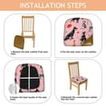 thumbnail image 4 of Schnauzer Dogs and Flowers Seat Covers for Dining Room Chairs Set Of 4,Stretch Printed Washable Chair Seat Cover with Elastic Ties and Button,Removable Waterproof Couch Cushion Covers, 4 of 6
