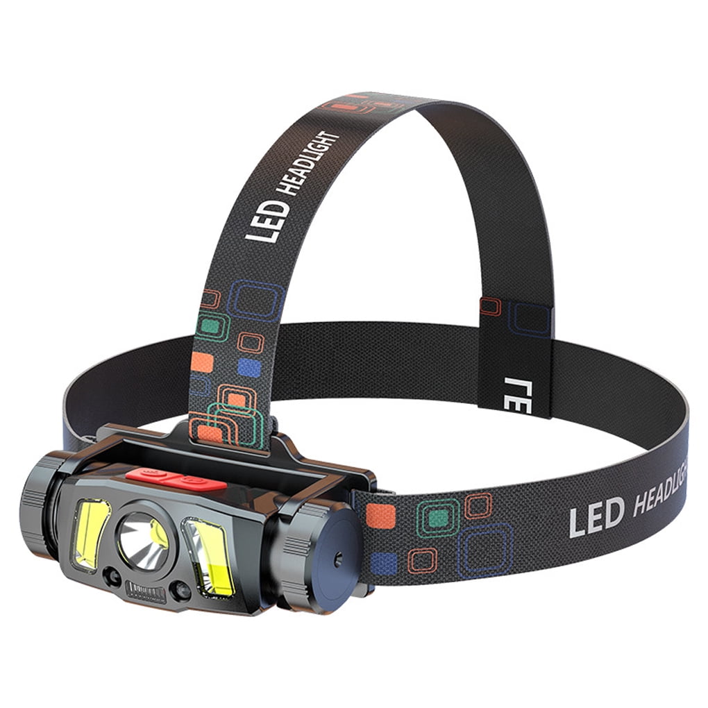 Headlamp XPG COB Head Torch Rechargeable USB Forehead Light Flashlight
