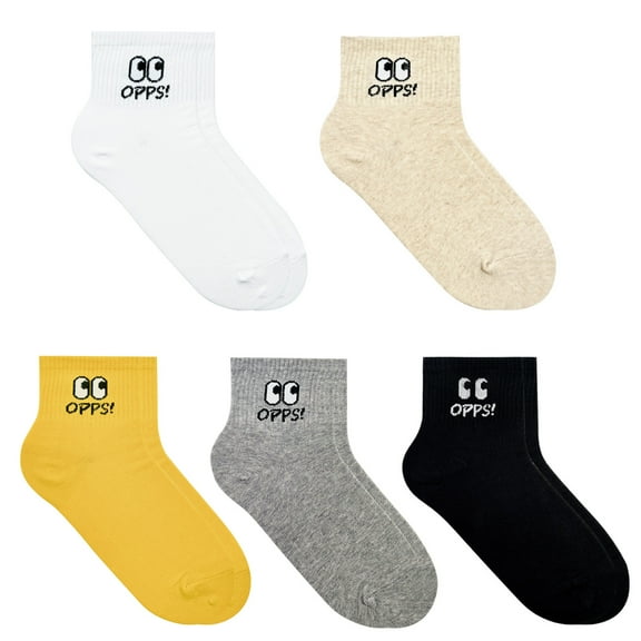 Women's Crew Opps Eyes Socks - 5pairs Set