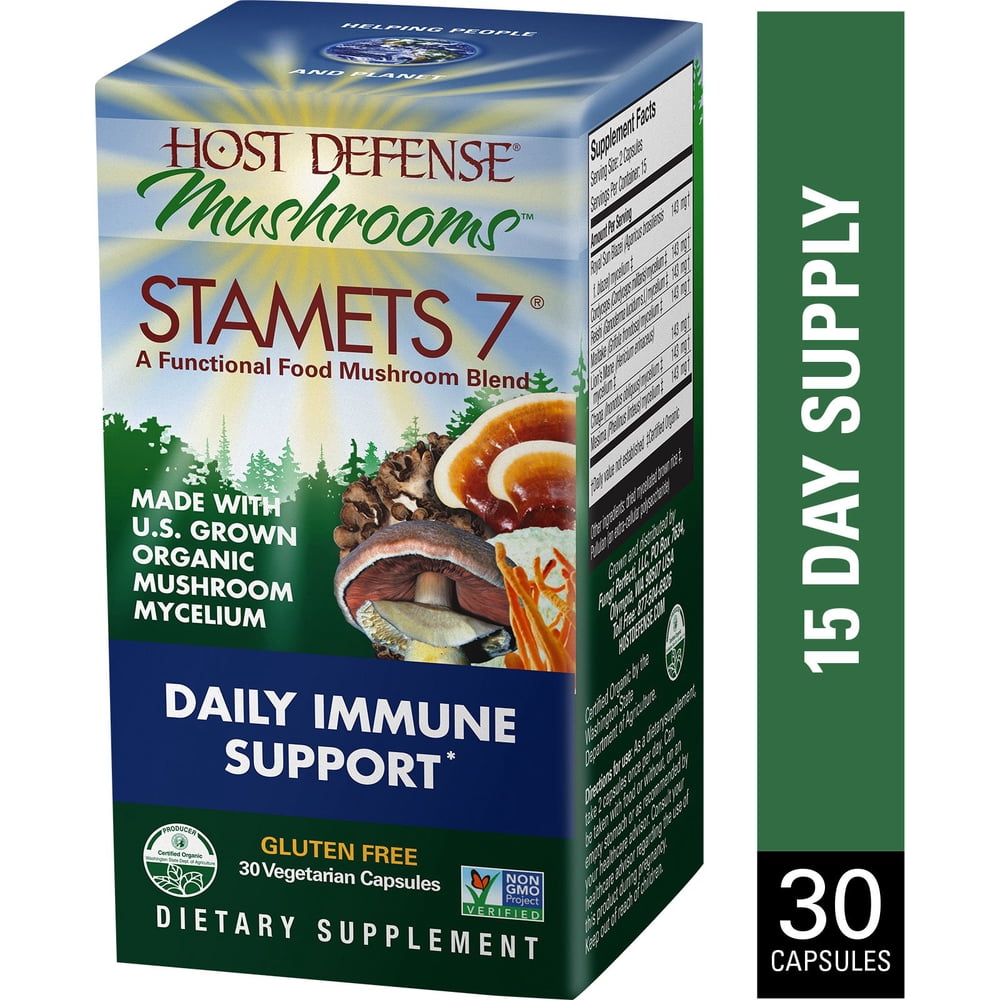 Host Defense Mushrooms Stamets 7 Daily Immune Support, 30 VCP Walmart