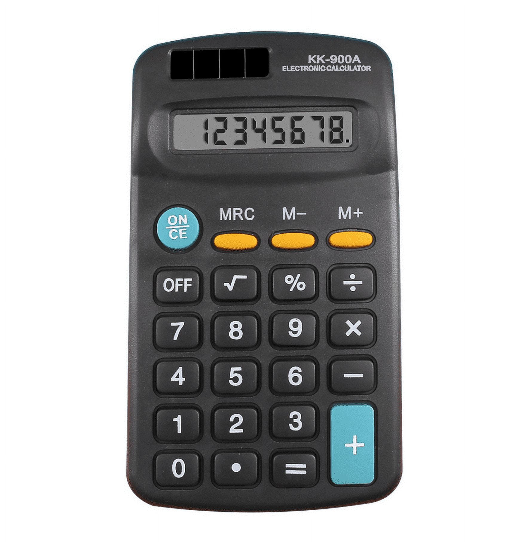 Basic Standard Calculators Small Digital Desktop Calculator with 12-Digit  LCD Display, Battery Solar Power Smart Calculator Pocket Size for Kids for