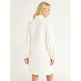 thumbnail image 3 of Free Assembly Women’s Half Zip Sweatshirt Mini Dress Sizes XS-XXL, 3 of 5
