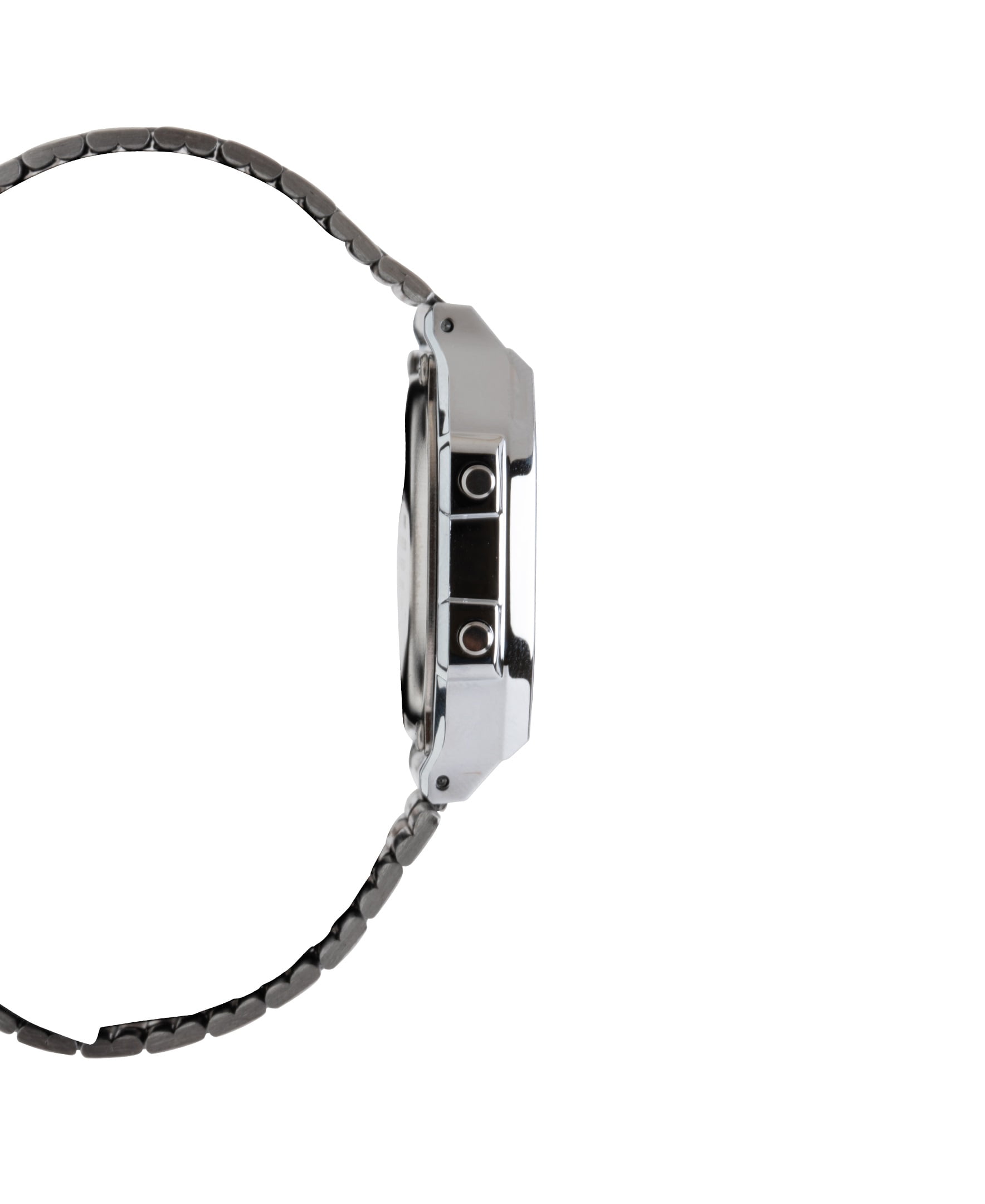 Casio Men's Stainless Steel Band Wristwatch, Silver & Black