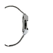 Casio Mens Stainless Steel Band Wristwatch, Silver & Black
