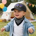 thumbnail image 2 of Gibobby Toddler Girls Baseball Hat for Ages 2-8 Cute Flower Pattern Adjustable Vintage Washed Kids Baseball Cap(3-8 Years,Black), 2 of 7