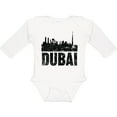 thumbnail image 3 of Inktastic Dubai City Skyline with Grunge Boys or Girls Long Sleeve Baby Bodysuit, 3 of 5