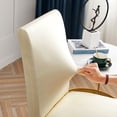 thumbnail image 6 of Shukii Waterproof PU Leather XL Chair Covers Stretch Dining Chair Covers Set of 6 Beige Chair Slipcovers Chair Protector Cover Universal Chair Covers for Dining Room Kitchen Hotel, 6 of 8