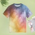 thumbnail image 5 of Ink Wash Blending T-Shirts Casual T-Shirt Short Sleeve Women Trendy Tshirt Beach Custom Tops, 5 of 5