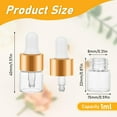 thumbnail image 3 of 20 Pack Mini Dropper Bottle for Cuticle Oil, 1ml Small Sample Essential Oil Dropper Bottles for Travel, Clear Empty Vails for Cosmetic Perfume, 3 of 7