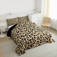 thumbnail image 3 of Homewish Cheetah Print Bedding Comforter Set 2pcs for Female Men Adults,Jungle Animal Leopard Twin Comforter Sets Microfiber,Woodland Wildlife Breathable Bedding Set,Ultra Soft Home Decor,Reversible, 3 of 8