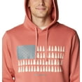 thumbnail image 4 of Columbia Men's Trek Graphic Hoodie, Dark Coral/Treestriped Flag, Large, 4 of 5