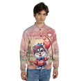 thumbnail image 4 of Happy Valentine’s Day Adorable Alaskan Malamute Puppy Holding Heart Balloon All Over Print 3D Baseball Jacket Alaska Mal Dog Lovers Gifts Bomber Jacket Softball - 00030, 4 of 6