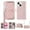 Rosegold, variant on SaniMore for iPhone 14 Plus Buisness Case, Zipper Purse [Card Holders] Magnetic Clasp Kickstand Wrist/Crossbody Chain Lanyard PU Leather Wear-resistant Full Body Protective Wallet Shell Darkpurple